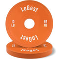 Logest Change Weight Plates 0.50LB 1.25LB 2.5LB 5LB Set Weight Plates for Olympic Bars Perfect for Strength Training Weight Plates Exercise Balance Increase Fractional Plate Olympic Bumper Plates - color: Orange - 10 LB Pair