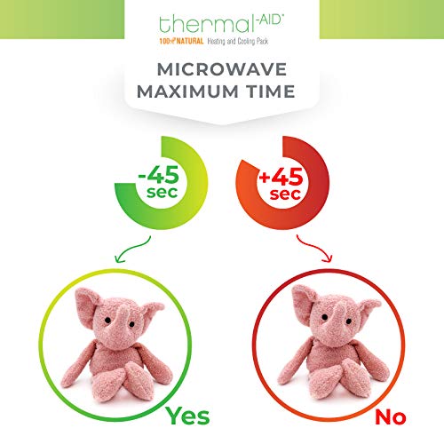 Thermal-Aid® (Tiny The Elephant) – Washable Heating Pad & Ice Pack – Plush Hot/Cold Pack with Natural Corn Filling – Reusable Comfort - size: Zoo Elephant