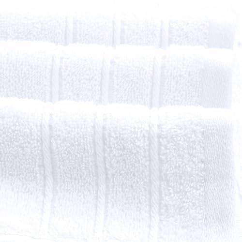 Tens Towels Pack of 8 Towels Set, 2 Extra Large Bath, 2 Hand, 4 Washcloths, 100% Cotton, Lighter Weight, Quicker to Dry, Super Absorbent, Perfect for Bathroom, White - color: White