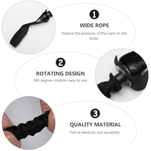 Toddmomy Ab Roller Pull Ropes Abdominal Wheel Pull Ropes Resistance Bands for Core Training Built-in Cloth Cover 4 Pack for Home and Gym Use