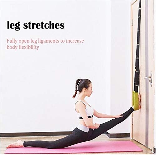 Back bend Assist Trainer - Improve Back and Waist Flexibility, Door Flexibility Stretching Strap, Home equipment for Ballet, Dance, Yoga, Gymnastics, Cheerleading, Splits - color: green