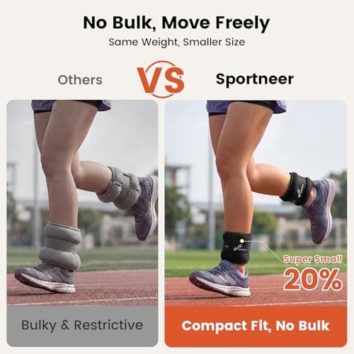 Sportneer Ankle Weights Wrist Weights Pair of 1/2/4/6/10 LBS for Men Women Kids Strength Training Wrist and Ankle Weights Set with Reflective Strips for Dancing Running Walking Fitness Workout Gym - color: Black, size: 2 lbs x 2