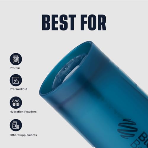 BlenderBottle Classic V2 Shaker Bottle Perfect for Protein Shakes and Pre Workout, 32-Ounce, Ocean Blue - color: Ocean Blue, size: 32 Ounces