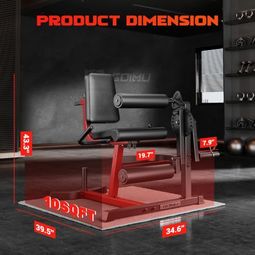 Leg Extension and Curl Machine, 4 in 1 Lower Body Workout Machine, Adjustable Leg Curl Machine with Plate Loaded, Leg Extension Machine with Exercise Bench, Home Gym Weight Machine - style: Red with 190lbs Weight Plates