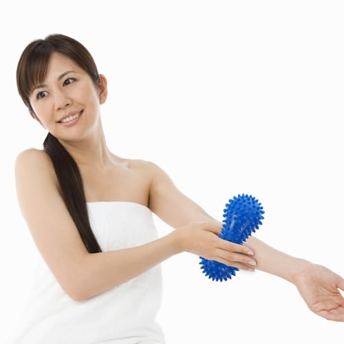 VILLCASE Peanut Rehabilitation Massager Hedgehog Massage Balls for Soles 2-Pack Foot Massage Balls Spiky Acupressure Roller for Feet Legs Shoulders Yoga Travel