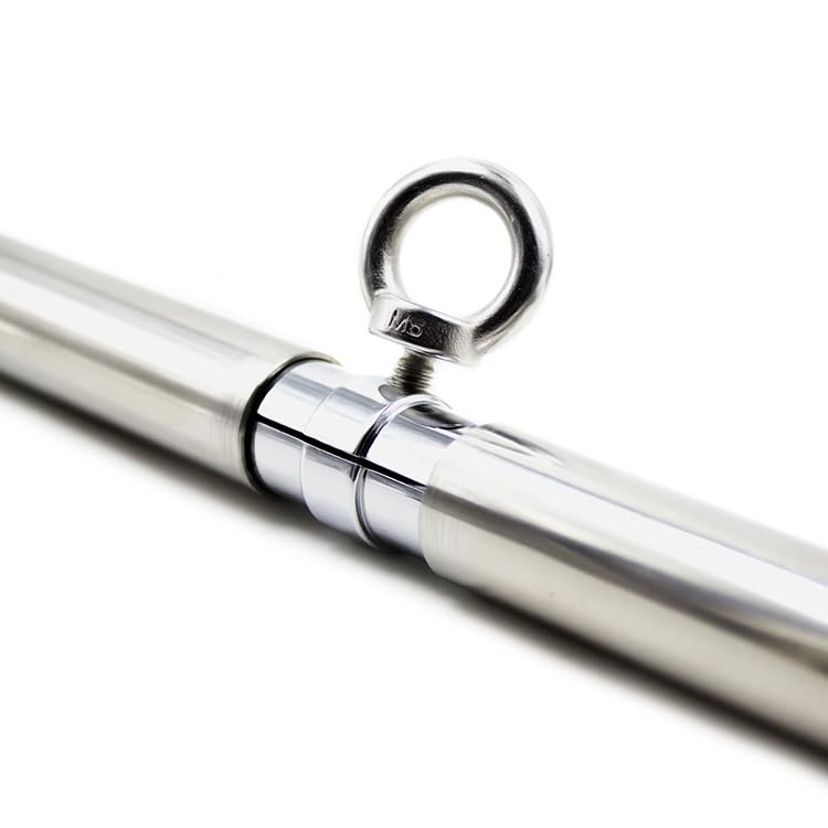Adjustable Pilates Bar - Stainless Steel Portable Home Gym Equipment, 3 Detachable Sections 25-Inch for Yoga Strength Training (Silver B) - color: Silver B