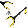 Grabber Reacher Tool 19 Inch Long, Foldable Pick Up Stick - Strong Grip Magnetic Tip - Heavy Duty Trash Picker Claw Reacher Grabber Tool Elderly Wheelchair Mobility Aid (Yellow) - color: Yellow