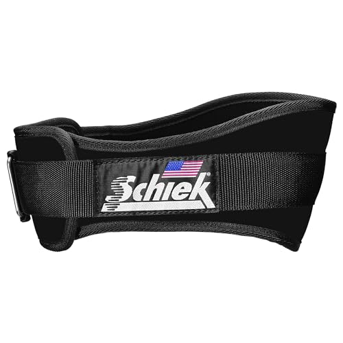Schiek Sports 2006 Nylon 6 Inches Weight Lifting Belt - Support Belt for Power Lifting - color: Black, size: X-Small