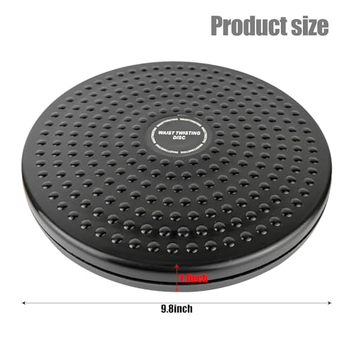 H H&J HUAJIAN Waist Whisper Disc,Body Twister Waist Twister Body Shaping Rotating Board for Women's Twisting Sports Equipment Aerobic Exercise Foot Massage - color: Black