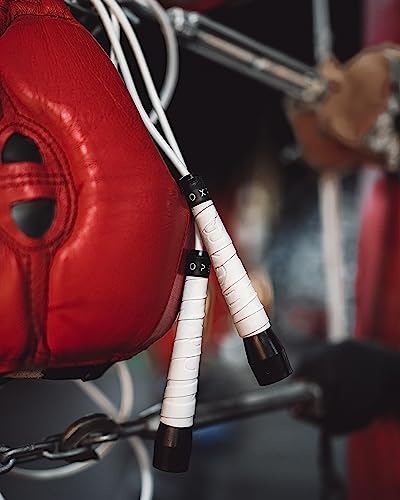 BOXROPE, A Jump Rope Made For Boxing, Tangle-Free, 15% Heavier Than A Normal PVC Rope, Boxer Jump Rope, Adjustable, Includes Grip Tapes For More Grip, Skipping Rope for Boxers, Premium Quality - color: Grey (Up to 6'2ft)