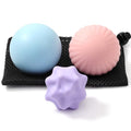 HODEMI Massage Ball Set, 3 Pack Lacrosse Ball, Textured Massage Ball & Trigger Point Ball for Deep Tissue Muscle Massage and Myofascial Release for Back, Neck, Shoulder, Leg and Foot with Mesh Bag - style: Lacrosse Ball Set