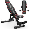 YOLEO Adjustable Weight Bench for Home Gym, ASTM-Certified 827LBS, 98% Pre-Assembled, Foldable Gym Bench with 84 Positions Incline Decline Flat, Wider Seat - size: XL