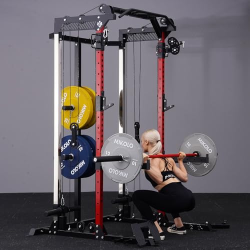 Mikolo Olympic Bumper Plates Set, 100% High-Density Low-Bounce Rubber Weight Plates with Steel Inserts, IWF Color-Coded Quiet Barbell Plates for Deadlifts, Squats & Home Gym Strength Training (Weights: 45 * 2-230LB) - style: 160LB SET(10+25+45,PAIR)