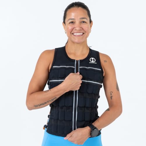 Hyperwear HyperVest ELITE Adjustable Weighted Vest for Women and Men — Thin Steel Weights, Stretch CORDURA Fabric — Weight Vest for Walking, Running, Strength Training - size: Large 20 Pounds Black
