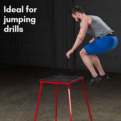 Body-Solid Tools Steel Frame Plyo Box - Ideal for Plyometric Jump Box Workouts, Step Up Exercises - Essential Equipment for Home Gym - style: 24-Inch