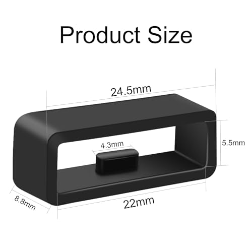 8-Pack Band keepers Compatible with Garmin Forerunner 265/35/235, Forerunner 965 955 945 935 265 255 245 Watch Bands, Silicone Replacement Watch Band Loop/Holder/Retainer Fastener Rings