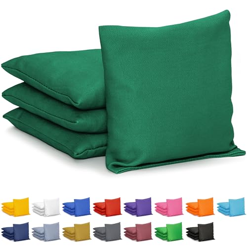 GoSports Classic Cornhole Bean Bags Set of 4-16 Colors Available - Regulation All Weather, Mix and Match - color: Dark Green