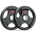 XDDIAS Rubber Weight Plates for Barbell, 2-Inch Olympic Grip Plate for Strength Training, Weightlifting and Bodybuilding in Home & Gym, Solid Cast Iron Weight Plates Pair and Sets - color: 2X10LB