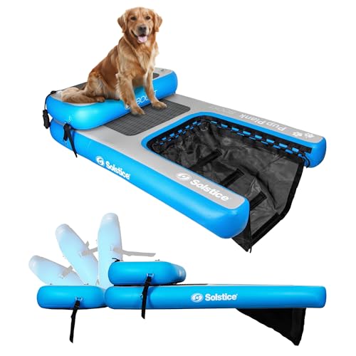 SOLSTICE Inflatable Pup Plank, Dog Water Ramp for Boats & Docks, Boost Step - size: BOOST Step (220 Pounds)