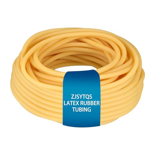 Latex Rubber Tubing 1/4"ID x 3/8"OD Surgical Tubing Slingshot Bands Fitness Hose Tube(50FTYellow) - color: Yellow, size: 50FT