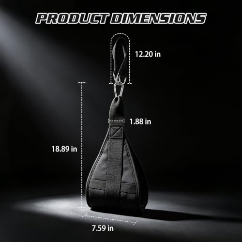 Hanging Ab Straps for Pull Up Bar, Heavy Duty Anti-Tear Abdominal Exercise Straps for Core Strength Training, Leg Raises, Knee Raises - Home Gym Abs Equipment with 2 Steel Carabiners, 2 Pack