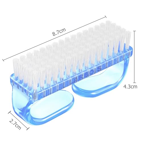 Larbois Handle Grip Nail Brush, Hand Fingernail Brush Cleaner Scrubbing Kit Pedicure for Toes and Nails Men Women (4 Pack) - color: Color-15