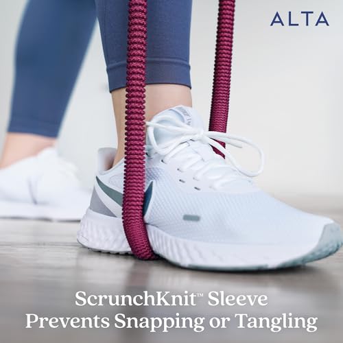 ALTA Resistance Tube Bands for Women - Full Kit Resistance Bands for Working Out with Handles, Ankle Straps, Door Anchor – Home Workout Bands for Physical Therapy, Pilates Long Exercise Bands Set - color: Burst, size: 5 Band Set