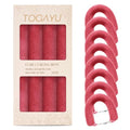 Heatless Curls Overnight Hair Care Set - Jumbo Velvet Hair Curlers | No Heat Hair Rollers for Women, Comfortable Sleep-In Hair Rollers with Satin Scarf, No Heat Damage Curling Rods for All Hair - color: RoseRed-8PCS