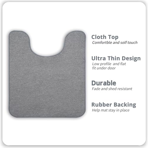 Bosap Toilet Rugs U Shaped Bathroom Rug,Machine Washable Non Slip Quick Dry Super Absorbent Ultra Thin Toilet Mats for Bathroom Toilet.Grey,1'8"x2'(20x24inch) - color: Grey, size: 1'8" X 2' (U-shape)