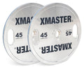 XMASTER FITNESS Hand Grip Chrome Steel Plates - size: 45LB
