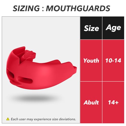 2Pcs Sport Mouth Guard Youth Adult, Mouthguard for Braces, Wrestling Mouthguards for Braces, No Boil Mouth Guard, Helmet Strap, Soft, Football Hockey Boxing,Taekwondo, Jujitsu Rugby - color: Red