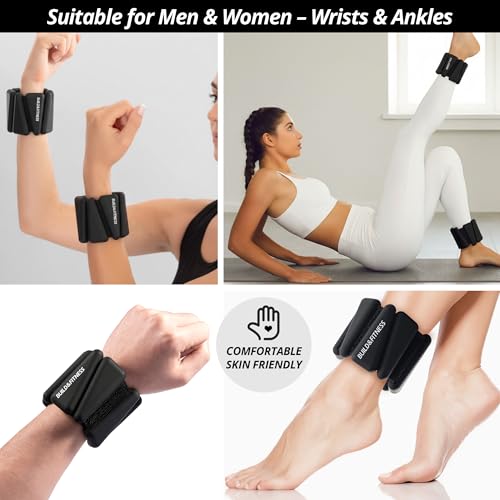 Wrist & Ankle Weights, Adjustable Bands for Women & Men Workouts, Set of 2 – 2lb or 4lb (1lb or 2lb each strap) Ideal for Runs, Jogs, Walks, Yoga, Dance, Pilates, Cardio, Aerobics, Strength Training - color: Mocha, size: 2LB (1LB each)