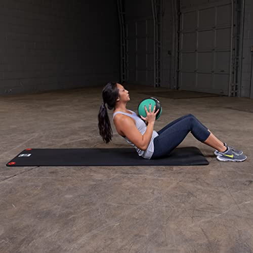 Body-Solid (BSTMB14 Rubber Medicine Ball, Superior Grip Textured Surface Adjustable Air Pressure Fitness Balls, Ideal for Cardio and Core Exercise in Home & Gym Workouts, 14 lb
