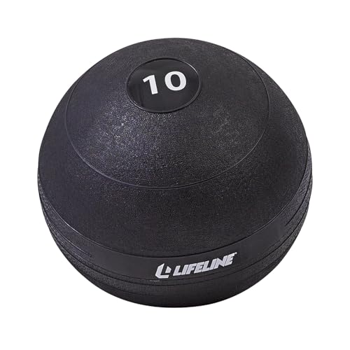 Lifeline Fitness Weighted Slam Ball - Easy to Grip Slam Ball for Home Gym and HIIT Workouts - style: 10 lb