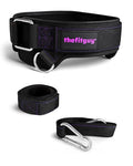 THEFITGUY Women’s Dip Belt for Weighted Dips, Pull-Ups & Belt Squats | Contoured no-pinch dip belt for women’s hips and smaller waists, with buckle closure, 2 straps, and metal hooks