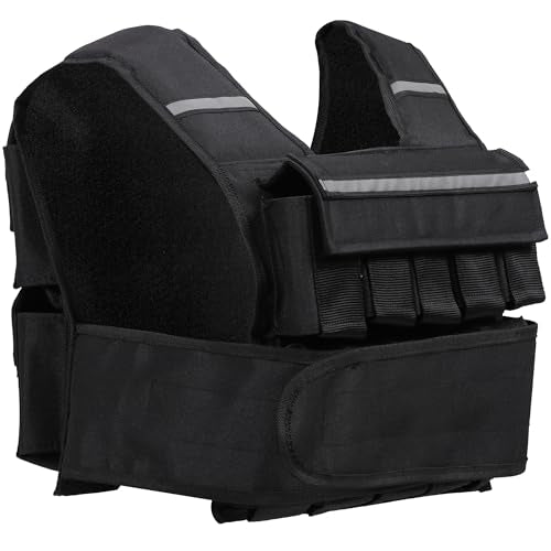 F2C Adjustable Weighted Vest 30lb / 40lb / 60lb, Removable Sandbag Weight Vest for Men Women, Running Walking Rucking, Strength & Fitness Training Vest with Reflective Strips - size: 30 lbs