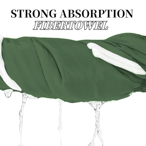 Magnetic Microfiber Towel, Quick Setup Secure Post-Workout Coverage, Super Absorbent, Fast Drying, Lightweight - Perfect for Gym, Beach, Hiking, Pool, Yoga, and More (Army Green, X Large)