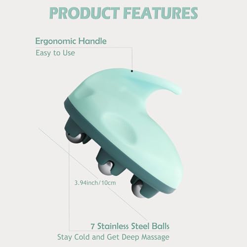 Lymphatic Massage Roller for Cellulite Remover Body Sculpting - Handheld Cellulite Massage Tool for Body Bloat Blood Circulation Lymphatic Drainage Green - size: Steel Roller-green