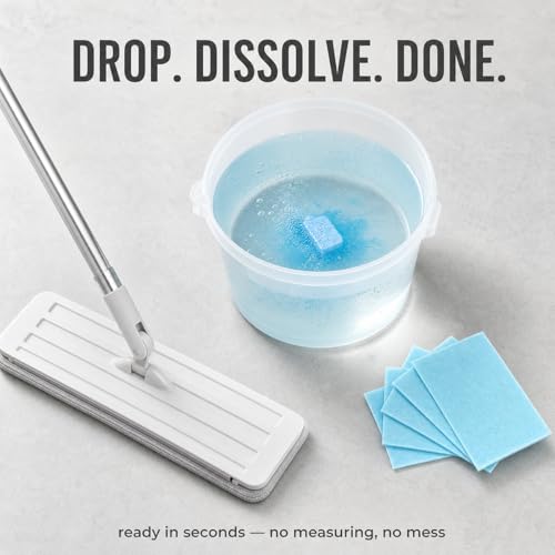 Multi-Surface Floor Cleaning Tablets, 100PCS Concentrated Floor Cleaner Tablets for Hardwood, Tile, Laminate & Vinyl Floors, Dissolvable Mop Cleaning Solution for Home & Kitchen Use