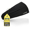 Halo Headband Bandit - 4" Wide Pullover Sweatband Running Headband Men Women Absorbent Soft Comfortable.Channels Sweat Out of Your Eyes Keeps Hair in Place No-Slip - color: Black