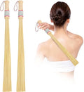 FOMIYES 2Pcs Bamboo Massage Sticks for Back, Neck, Shoulder, and Legs - Ergonomic Design, Lightweight, Portable Self Massage Tools