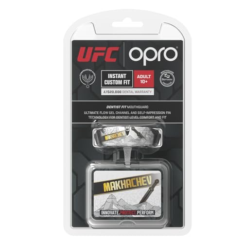 OPRO Official UFC Fighter Collection Islam Makhachev Instant Custom-Fit Mouthguard – Self-Fit Gum Shield for MMA, Boxing & Combat Sports - color: Islam Makhachev