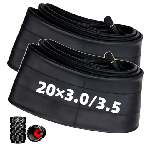 20x4.0 Fat Tubes 20x3.0/3.5 Fat Tire Tube 20x3.5/4.0 Bike Tube 20x4.0/4.5 Heavy Duty Tire Tubes for 20” Electric Bike Fat Beach Bike 2 Pack - size: 20x3.0/3.5
