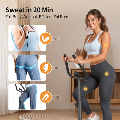 ZIWWVY Stepper Machine with Resistance Bands, Mini Stepper with 300LBS Weight Capacity, Twist Stepper for Full Body Workout, Adjustable Step Height, Smooth and Quiet, Step Machine for Men Women - style: Handlebar Model