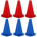 Hoteam 30 Pieces 9 Inch Traffic Cones Plastic Sport Agility Training Safety Cones Soccer Practice Equipment for Basketball Football Drills Exercise, Outdoor Activity and Events - color: Red,Blue