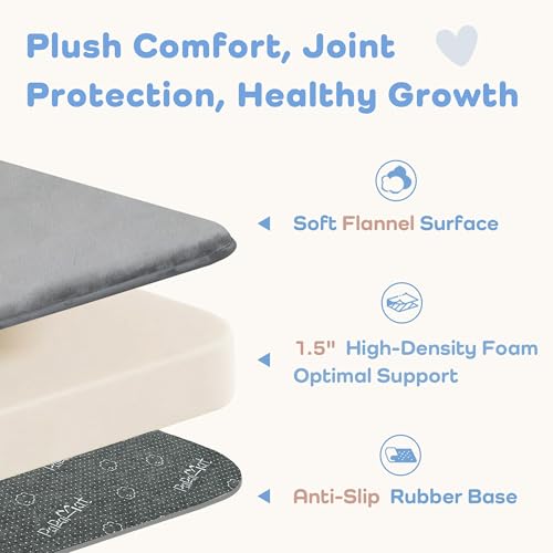 1.5" Thick Baby Play Mat for Floor, 79x79 Playpen Mat, Pro Soft Flannel Foam Mats Toddler Infant Kids Crawling for Nursery Rug Playroom Living Room Waterproof Easy Care Non-Slip (Dark Grey) - color: Dark Grey, size: 79"x79"x1.5"