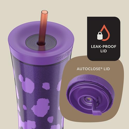 Contigo x Ally Love Shake & Go Tumbler, Autoclose Lid, Leak Proof, 20oz, Violet - color: Violet