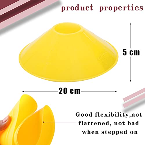 60/30 Pack Soccer Training Cones - Agility Cones with Carry Bag, Sturdy Disc Cones for Sports Training, Soccer, Football, Basketball, Indoor Outdoor Sports, Festive Events, Field Cone Markers - color: Multi-Color-30 Pack