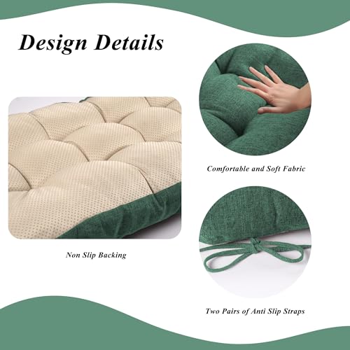 Indoor Bench Cushion for Indoor Furniture 48"x19" Green 1 Pc | Thick, Stay in Place, Textured Fabric, for Entryway Window Shoe Storage and Kitchen Bench, Comfort Sitting, Upgrade Decor - color: Green