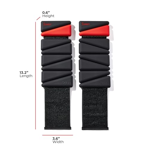Sunny Health & Fitness Adjustable Silicone 1-2LB Pair Wrist & Ankle Weights - style: 2 LB